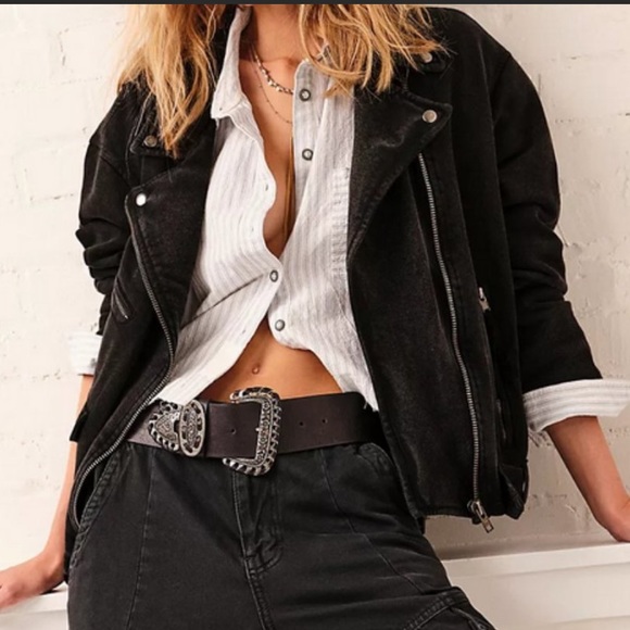 Free People Jackets & Blazers - NEW Free People Rebel Rebel Knit Moto Jacket Size Medium